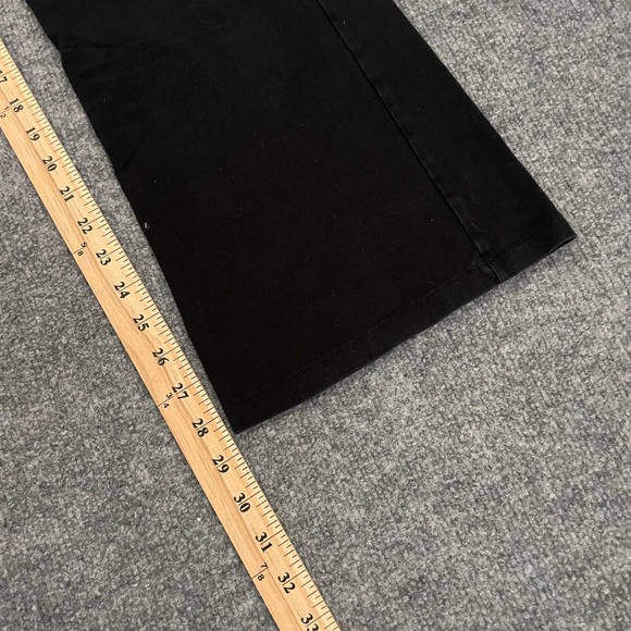 Victoria's Secret Black Lounge Pants Flare Leggings Bootcut Flocked Wings Large - Picture 5 of 10